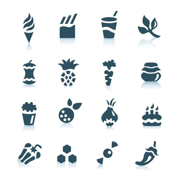 Vector de iconos de alimentos grises, parte 4 — Vector de stock