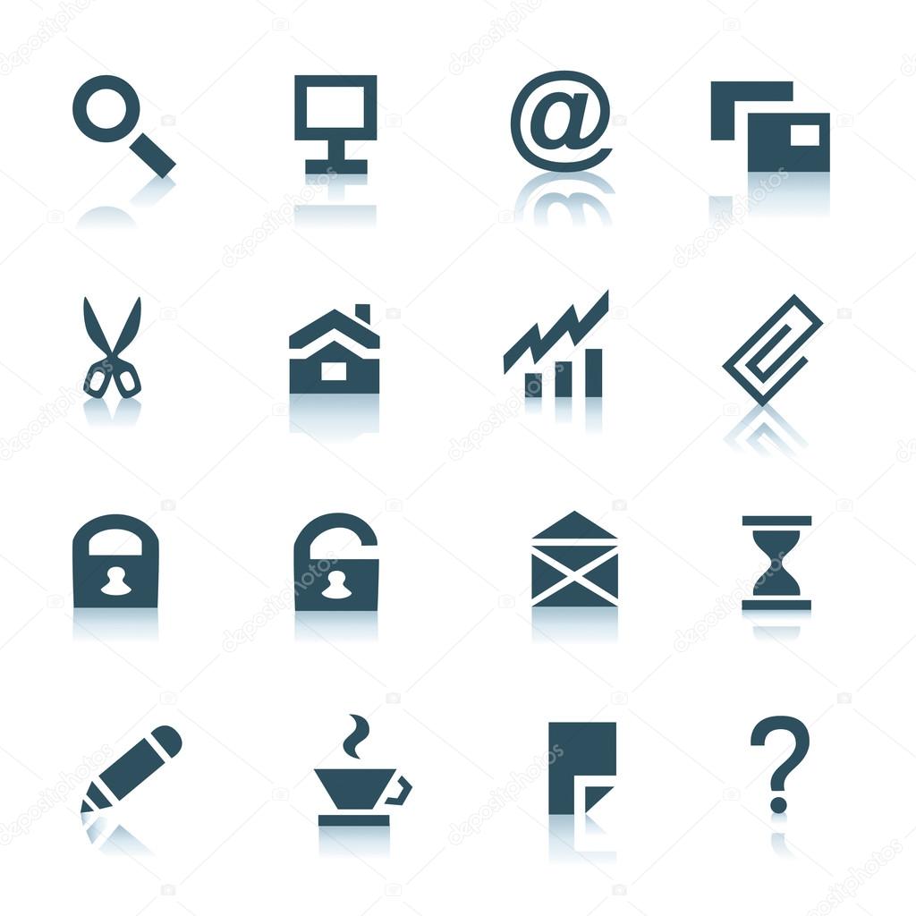 Gray internet icons, part 1