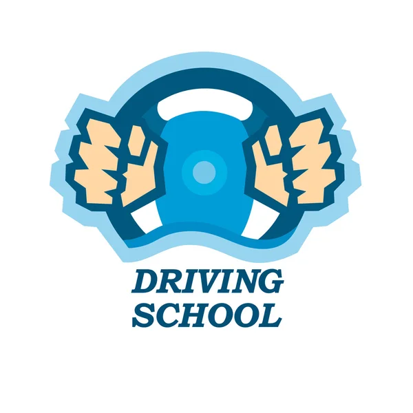 Driving school logo ikon vektor — Stock vektor