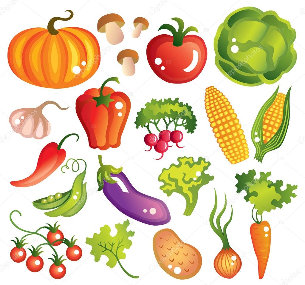 Set of vegetables vector