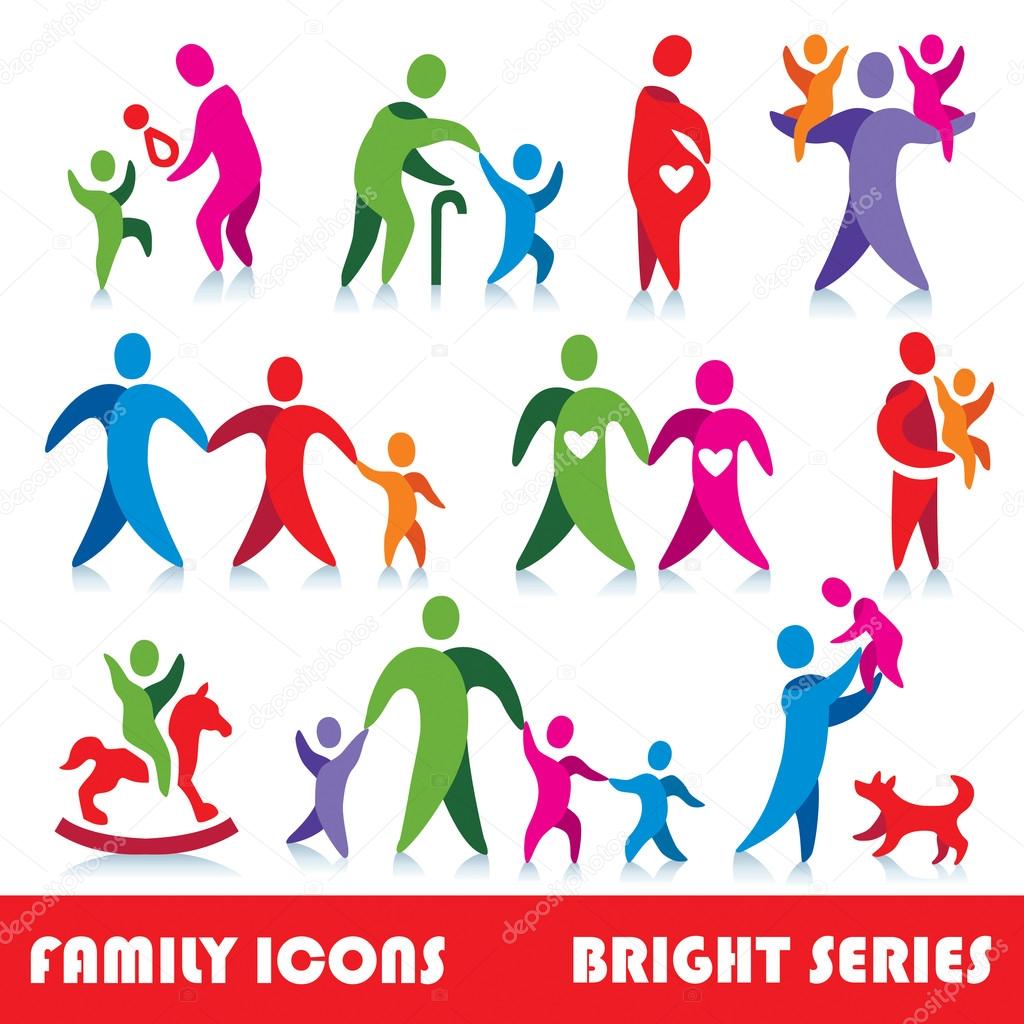 Family vector icons