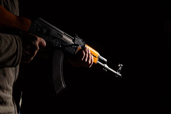 Kalashnikov assault rifle close-up — Stock Photo, Image