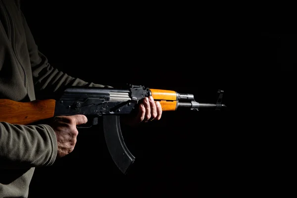 Kalachnikov fusil d'assaut gros plan — Photo