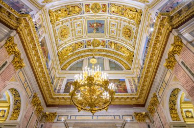 St. Petersburg, Rusya 8 Şubat 2021 Iskievsky Katedrali.