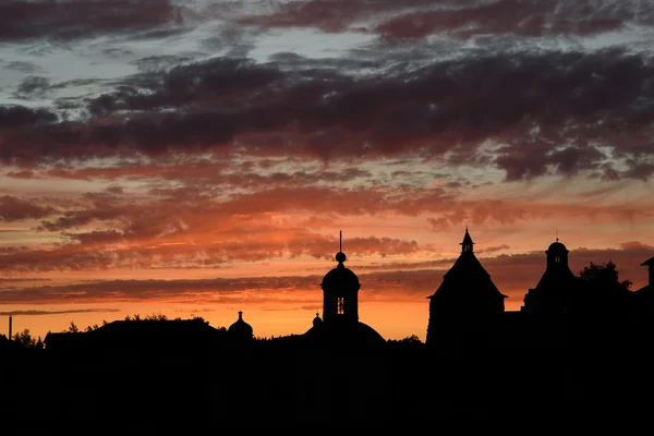 Silhouette der orthodoxen Kirche — Stockfoto