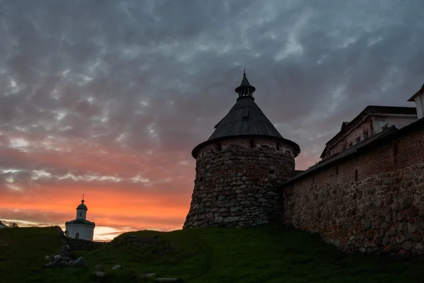 Solovki, puesta del sol — Foto de Stock