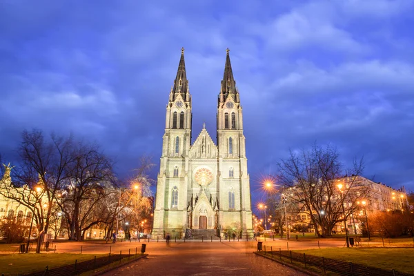 Cathedral of Saint Ludmila in Prague — Stock Photo, Image