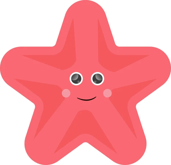 Cartoon Character Illustration Starfish Child Picture Cute Starfish Illustration Children — Stock Vector