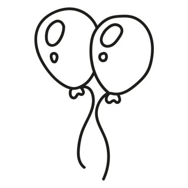 balonlar karalama tarzında tatil hediyeleri