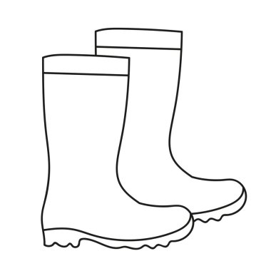 Yağmurlu hava için yağmur botları ya da karalama tarzında bahçe işleri.