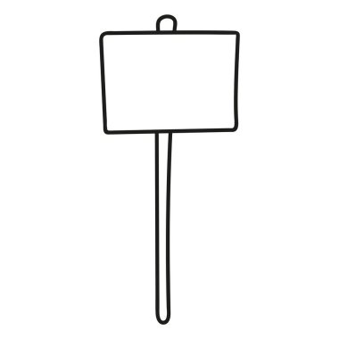 Karalama tarzında bahçıvanlık için isim levhası