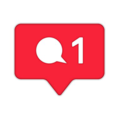 Sosyal ağ bildirim simgesi