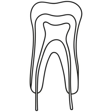 karalama biçiminde bir diş görüntüsü
