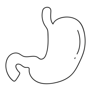 Karalama stili organlarda mide insan