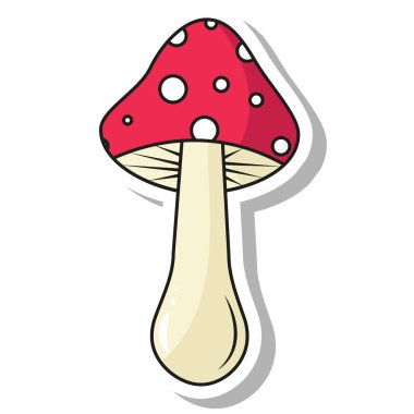 Pop sanat stili çıkartmayla tarımsal mantar uçur