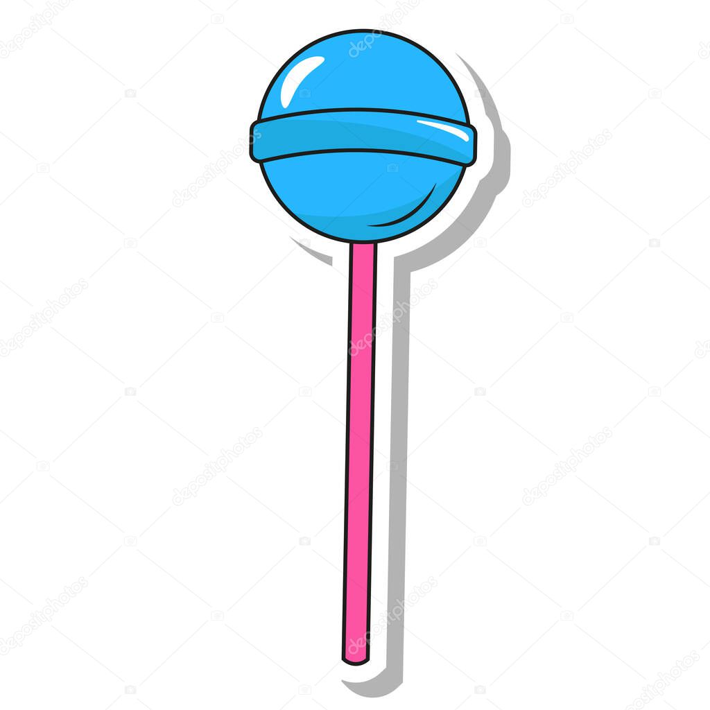 lollipop in pop art style sticker