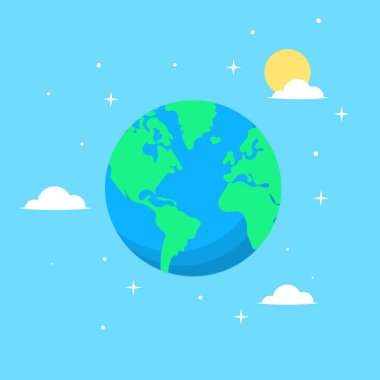 Dünya gezegeni evrenin bir parçası.