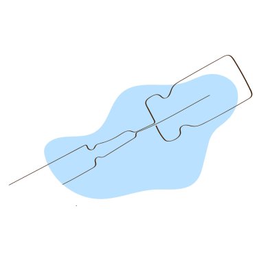 Doğrusal biçimde aşı şırıngası ve aşı şişesi