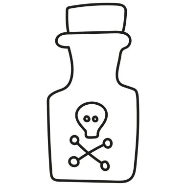 Zehir şişesi karalama stilinde