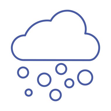 Bulut hava ikonundan kar yağan simge