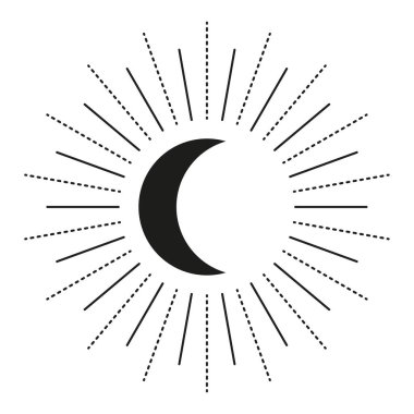 Mistik element astroloji ay aşaması dövmesi