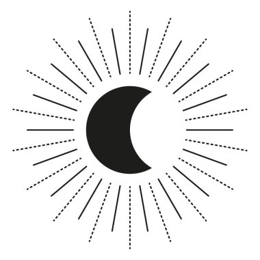 Mistik element astroloji ay aşaması dövmesi