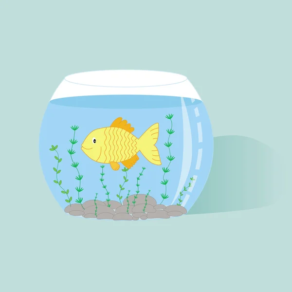 Peces en el acuario — Vector de stock