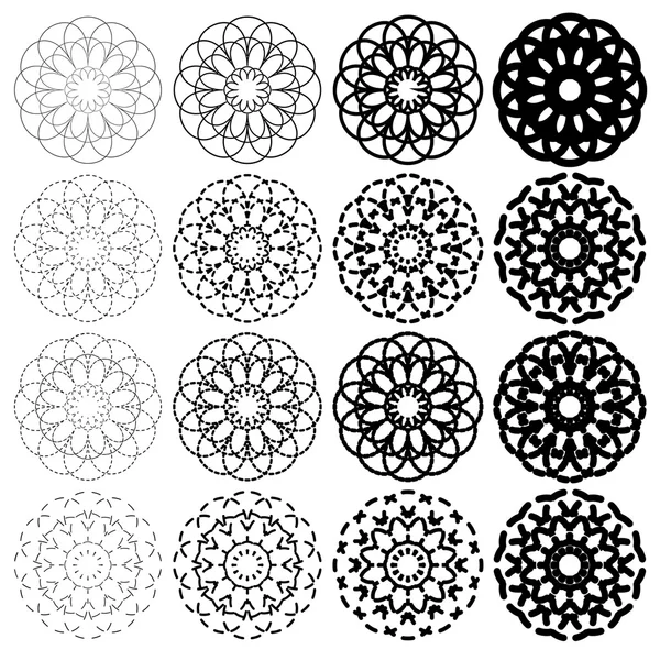 Yuvarlak geometrik süsler seti