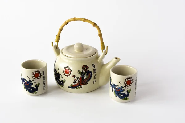 Teeservice aus chinesischer Keramik — Stockfoto