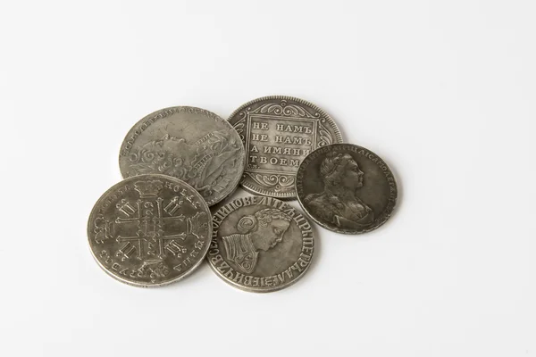 Srebrne monety — Zdjęcie stockowe