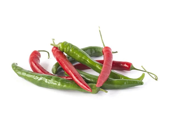 Kırmızı ve yeşil sıcak soğuk biber