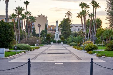 Piazza Vittorio Emanuele - Victor Immanuel Meydanı Sunset 'te Çekildi