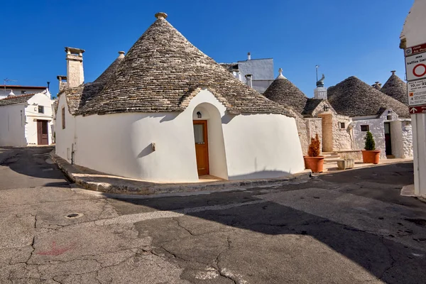 Traditionella Trulli Husen Alberobello Stad Apulien Italien — Stockfoto