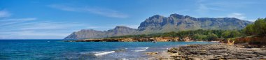 Sierra de Llevant Mallorca 'da Deniz Seviyesi Panoramik Görünümü