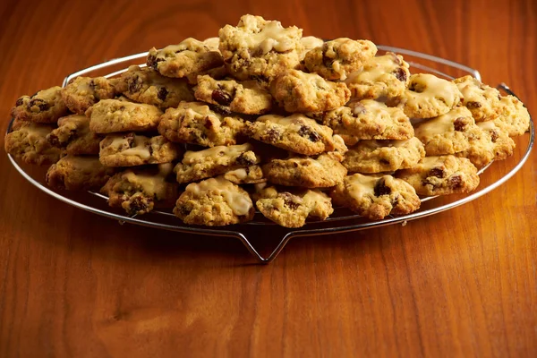 Montón Galletas Una Cocina Moderna Que Enfría Fuera Del Horno — Foto de Stock