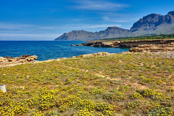 Bonita Vista Sobre Sierra Llevant Playa Calo Des Corb Mari — Foto de Stock