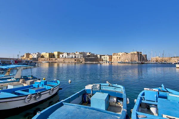 Panoramic View Gallipoli Harbour Medieval Castle Sunny Hot Autumn Day — 스톡 사진