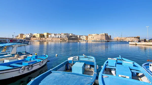 Panoramic View Gallipoli Harbour Medieval Castle Sunny Hot Autumn Day — 스톡 사진