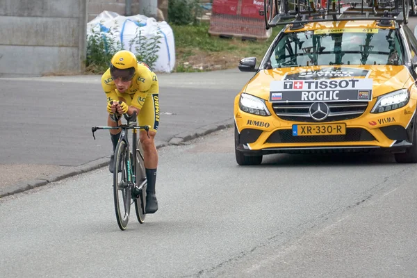 Saint Germain Bourgogne Franche Comte Frankrijk September 2020 Primoz Roglic — Stockfoto