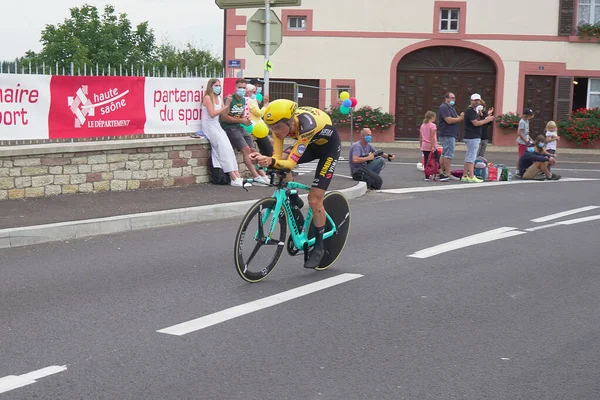 サンジェルマン ブルゴーニュ フランシュ コメット フランス 2020年9月19日セプクスチーム ジャンボ ヴィスマは ツール フランス2020サイクリングレースステージ20 — ストック写真