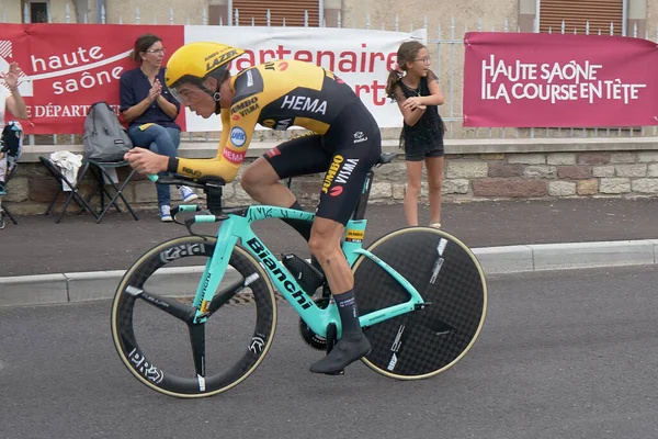 サンジェルマン ブルゴーニュ フランシュ コメット フランス 2020年9月19日セプクスチーム ジャンボ ヴィスマは ツール フランス2020サイクリングレースステージ20 — ストック写真