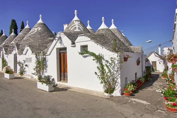 Alberobello Apulien Italien Oktober 2019 Sun Shines Traditional Trulli Houses — Stockfoto