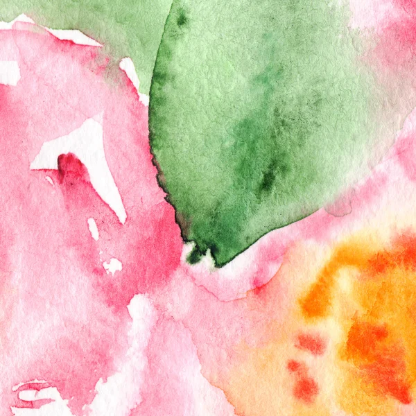 Akwarela różowy zielony kwiatowy tekstura tło wzór — Zdjęcie stockowe
