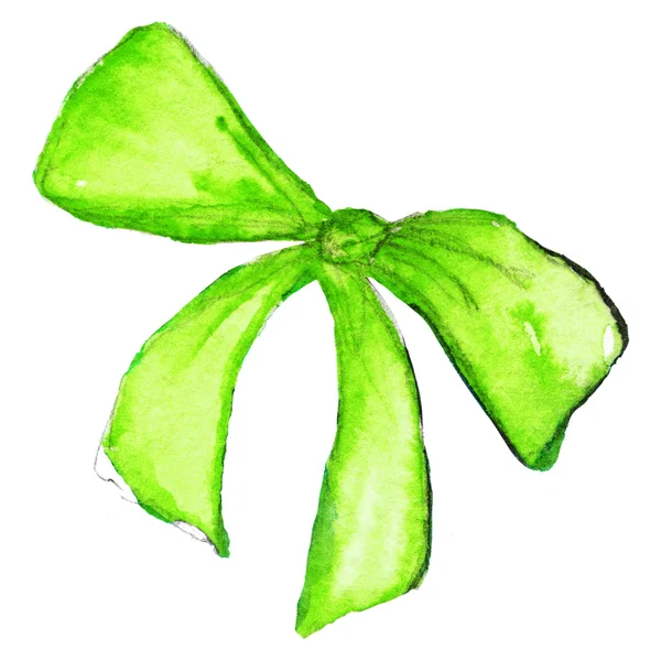 수채화 네온 녹색 리본 테이프 리본 절연 — 스톡 사진