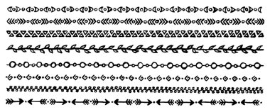 Siyah ve beyaz soyut tek renkli kenarlık çerçeve izole