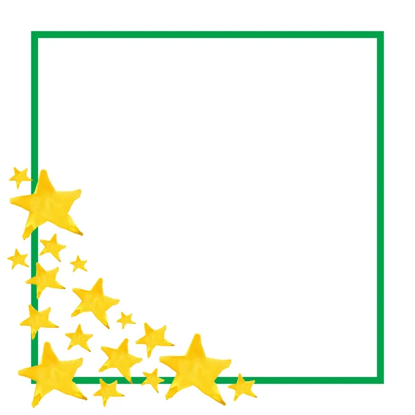 Ακουαρέλα πέντε επισήμανε σύμβολο αστέρι φόντο προτύπου πλαισίου — Φωτογραφία Αρχείου