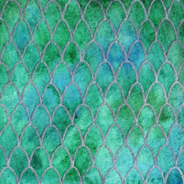Dragon δέρματος κλίμακες πράσινο ασημένια μοτίφ σμαραγδένια υφή φόντου — Φωτογραφία Αρχείου