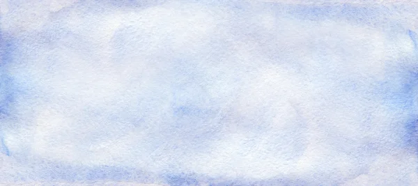 Acuarela azul blanco cielo plantilla textura fondo —  Fotos de Stock