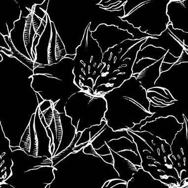 Tek renkli alstroemeria çiçek Dikişsiz desen doku arka plan
