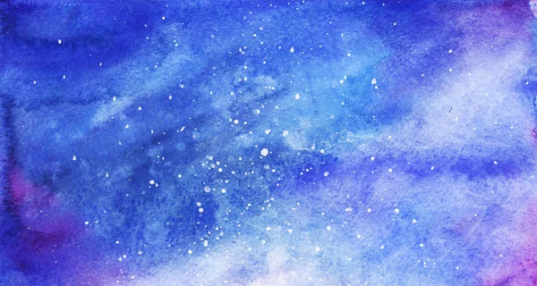 Akvarell színes csillagos hely galaxis köd háttér — Stock Fotó